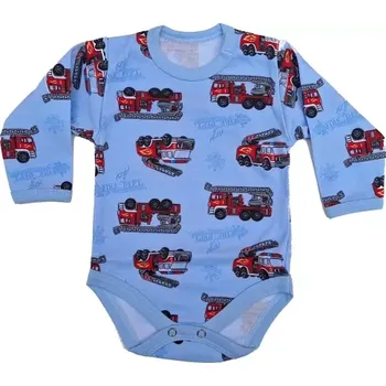 Kojenecký body Dětské body s hasičskými auty, dlouhý rukáv - 80