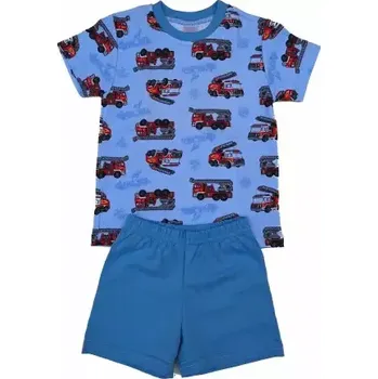 Dívčí pyžamo Dětské pyžamo s hasičskými auty s krátkým rukávem - 116