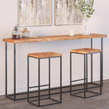 Psací stůl OMAXI Stolní deska 180x40x2,5 cm obdélník masivní akácie živá hrana 093447