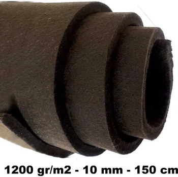 Technický filc 10 mm barva Hnědá, šířka 150 cm
