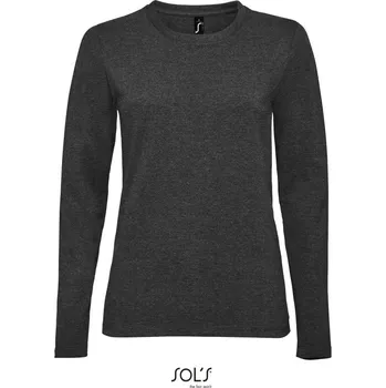 pracovní tričko SOL's Collection Tričko Imperial LSL Women, dlouhý rukáv, dámské COT252075r6401-charcoal me S Melír charcoal