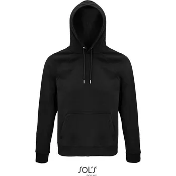 pracovní mikina SOL's Collection Unisex raglánová mikina s kapucí z bio bavlny - M black