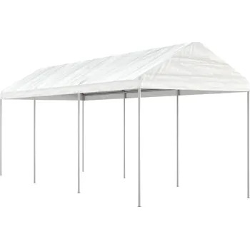 Zahradní altán Altán se střechou bílý 6,69 x 2,28 x 2,69 m polyethylen IM_3155503