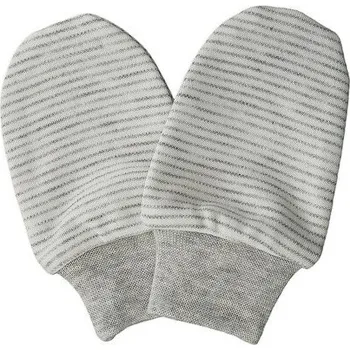 Rukavice LORITA Bavlněné rukavice, palčaky pro kojence "Momo", šédé