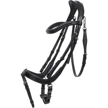 Anatomická uzdečka QHP Salerno, černá, Full