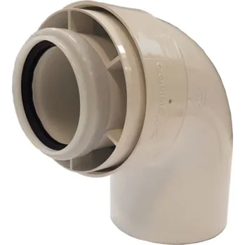 Kanalizační potrubí Cox koleno koaxiální PPs/Al DN 80/125, 90°