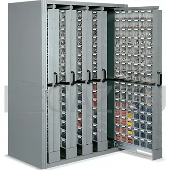 Dílenský regál Skříň s 5 svislými zásuvkami včetně vyklápěcích nádob