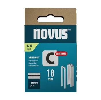 Spona do sešívačky Novus sponky s úzkým hřbeterm, typ C, 4/18 mm, 1000 ks