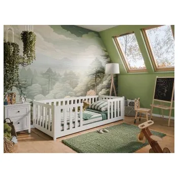 Postel Postel z masivu Freya 180/80 cm - BÍLÁ + rošt ZDARMA