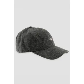 Kšiltovka KŠILTOVKA GANT SHIELD MELTON CAP ANTRACIT MELANGE