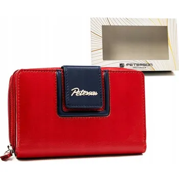 Peněženka PETERSON dámská peněženka z pravé kůže se zapínáním na patentku