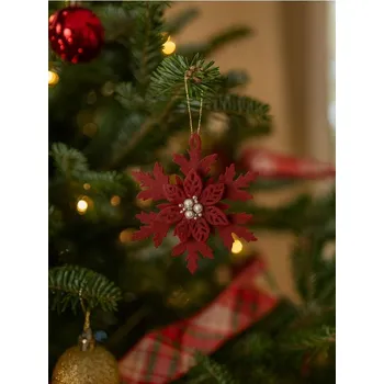 Vánoce Sinsay - Vánoční ozdoby na stromeček ve tvaru sněhových vloček, 4 ks - světle fialová - 534GO-34X - 534GO-34X-ONE