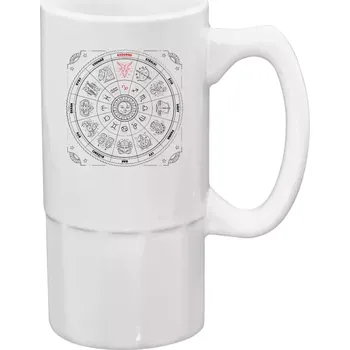 Sklenice Půllitr bílý vysoký Zvěrokruh - Kozoroh