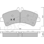 Sada brzdových destiček, kotoučová brzda CIFAM CIF822-674-0