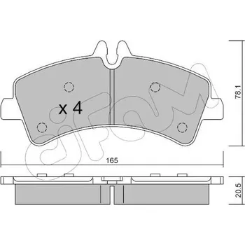 Brzdová destička Sada brzdových destiček, kotoučová brzda CIFAM CIF822-674-0