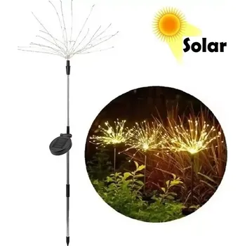 Venkovní osvětlení Solar Z122, Zahradní solární světlo zapichovací 120x LED set 2 kusů teplá bílá (Solární LED světlo set 2 kusy)