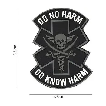 Nášivka Gumová nášivka 101 Inc nápis Do no harm - černá