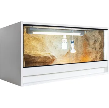 Terárium Lamino terárium 150x50x50 s 3D pozadím na tři strany Dekor lamina: Zlatý dub