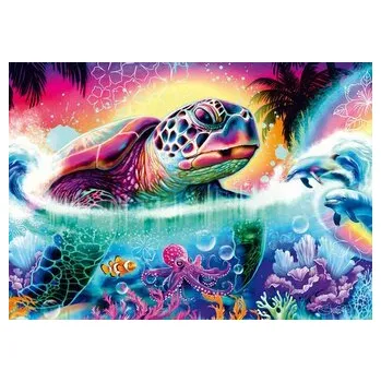 Hračka SCHMIDT Puzzle Neonová želva 1000 dílků