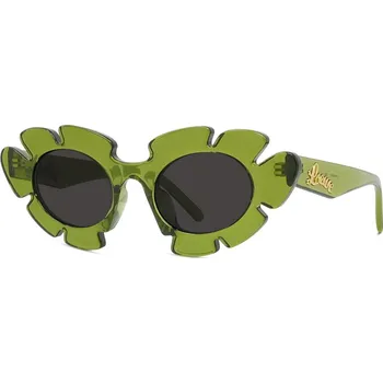 Sluneční brýle Loewe Curvy Shiny light green Cat Eye Sunglasses