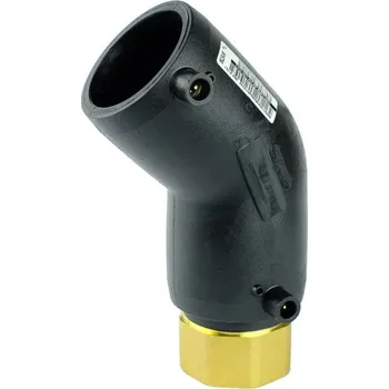 Vodovodní potrubí Elektropřechodka koleno 45° PE / mosaz Eurostandard PE 100/ PE 100 RC, d 110 x 4˝ vnitřní závit, SDR 7,4, PN 25