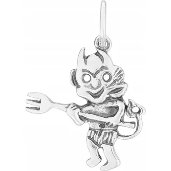 Přívěsek Stříbrný oxidovaný přívěsek ĎÁBEL čertík DEVIL