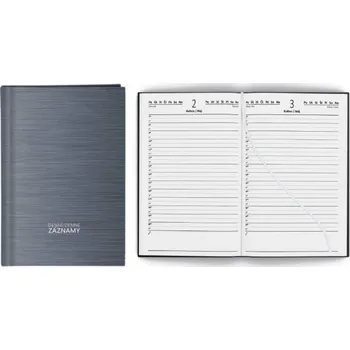 Diář Diář Denní záznamy, A4, šedý