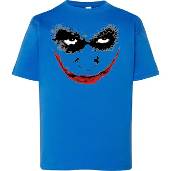 Chlapecké tričko detske-levne-bavlnene-tricko-potisk-usmev-Joker Barva: Royal blue - královsky modrá, Dětská bavlněná trička JHK: L