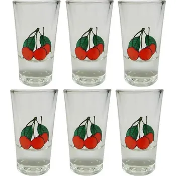 Sklenice PROHOME - Sklenice 6ks třešeň