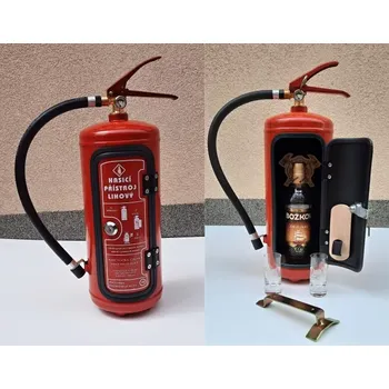 Bar - hasicí přístroj speciál s 2ks štamprlí, skleniček