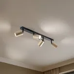 SIGMA Stropní bodové světlo Zoom, 4 žárovky, černé/zlaté - Stínidlo na lampu – Ø 6 cm; baldachýn – šířka 5 cm, výška 2,5 cm černá, zlatá 1 x 10 W LED - Doprava zdarma