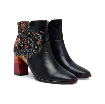 Dámské kozačky Polokozačky Laura Vita Olympeo 03 Černá 36