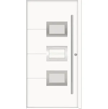 Vchodové dveře Hliníkovo-ocelové vchodové dveře pasivní Hera 100 x 210 cm P bílé