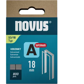 Spona do sešívačky K042-0782 Novus tenké, drátové sponky typ A, 53 F/18 mm, Super Hard, 800 ks