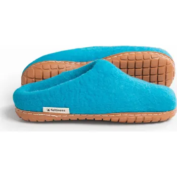 Dámské pantofle PANTOFLE VLNĚNÉ DŘEVÁKY S PLSTĚNOU PODEŠVÍ FELTINESS 43