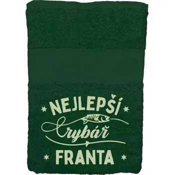 Osuška (100x150 cm) Nejlepší rybář se jménem