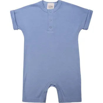 Kojenecký overall MUFFIN MODE Kojenecký letní overal Shortie z organické bavlny GOTS, modrý Velikost: 56/62