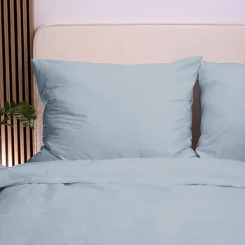 Povlečení bavlněný satén 140x220 šedomodré