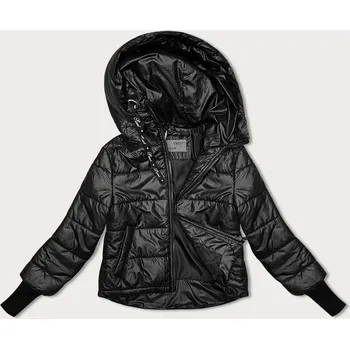 Dámská bunda Krátká černá dámská bunda SWest s látkovými stahovacími lemy, odstíny černé XXL (44) i392_23002-48