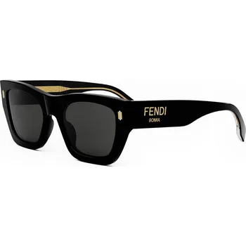 Oblečení a móda FENDI Roma Black Rectangular Sunglasses