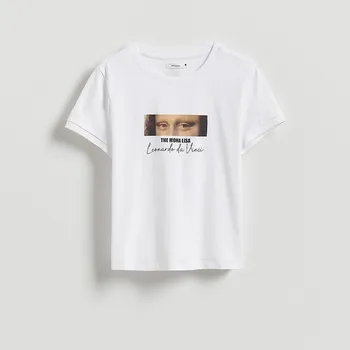 Dámské tričko Reserved - Tričko s potiskem - bílá - 471GA-00X - 471GA-00X-S