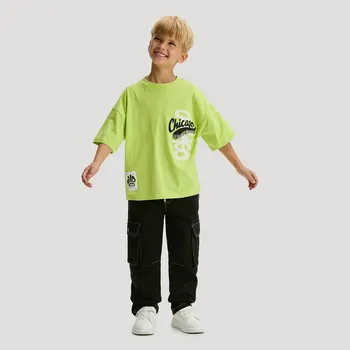 Chlapecké tričko Reserved - Tričko s potiskem - žlutozelená - 070FH-71X - 070FH-71X-164