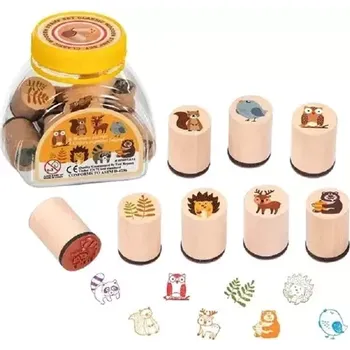 Dětské razítko Goki Dřevěná razítka 8 ks