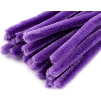 Hobby drát Pro Háčkování Chlupatý modelovací drát Ø 6 mm fialový 20 ks