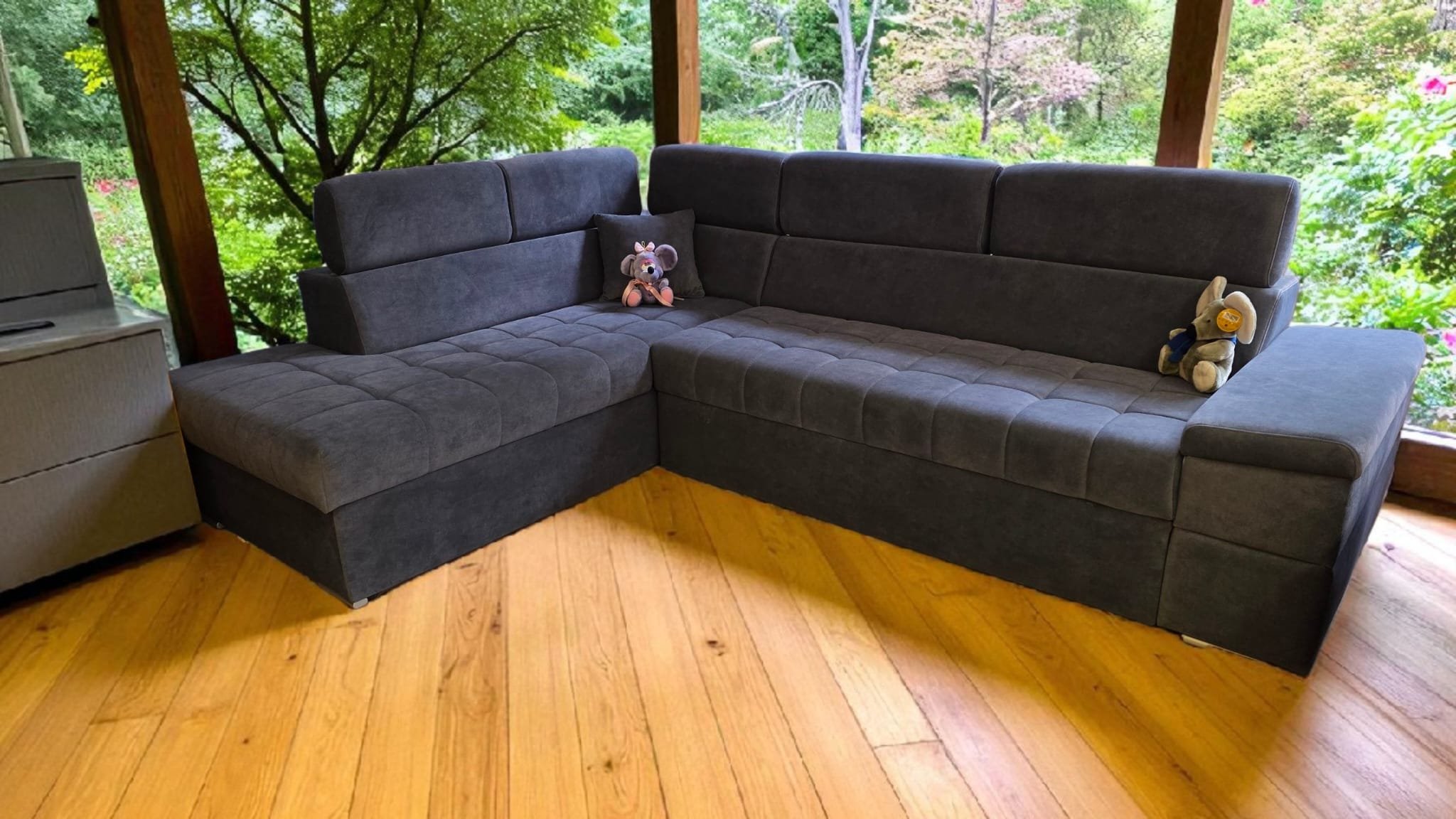 Nábytek Alfa Sedací souprava Barcelona vysoký sedák šedá