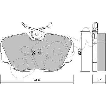 Auto-moto Sada brzdových destiček, kotoučová brzda CIFAM CIF822-042-0