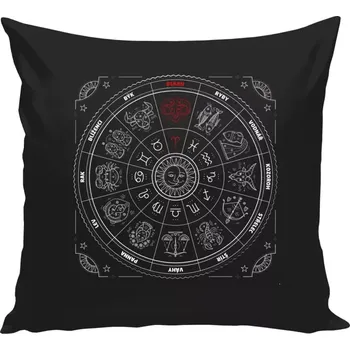 Polštář Polštář černý 40x40 cm Zvěrokruh - Kozoroh