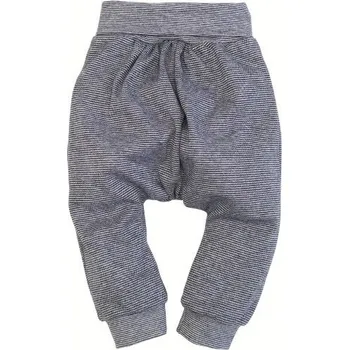 Dětské kalhoty z bavlny Marselis jemně pruhované šedé LORITA Velikost: 68