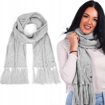 Šála ŠÁLA DÁMSKÁ HEYO ZIMNÍ DLOUHÁ MĚKKÁ TEPLÁ S TŘÁSNĚMI 180 cm