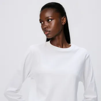 Dámské tričko Reserved - Tričko s vysokým podílem mercerované bavlny a dlouhými rukávy - bílá - 9467H-00X - 9467H-00X-XL-7